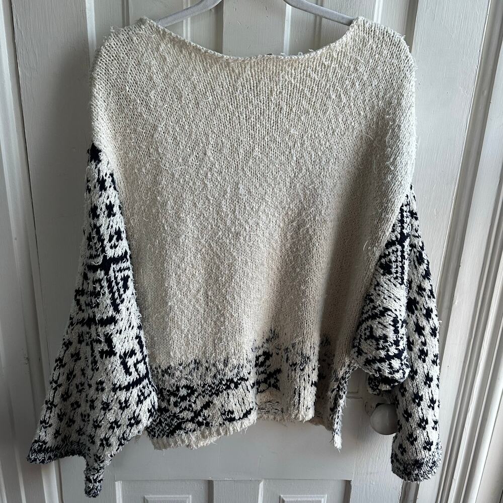 Free People Midnight Beach Pullover Sweater in Evening Ivory Combo - Picture 6 of 9